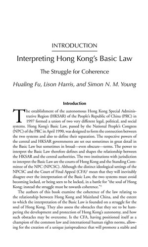 Interpreting Hong Kong's Basic Law