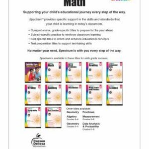 Spectrum Math Workbook, Grade 6