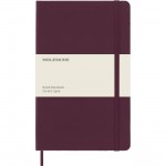 Moleskine Classic Notebook, Large, Ruled, Burgundy Red, Hard Cover (5 x 8.25) book cover