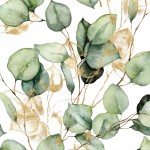 Greenery and Gold Lined Journal book cover