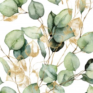 Greenery and Gold Lined Journal book cover