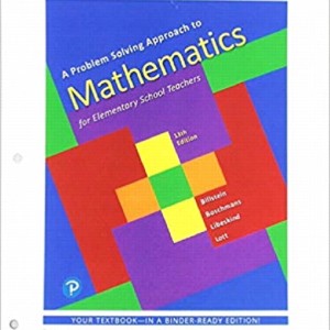 Problem Solving Approach to Mathematics for Elementary School Teachers, A book cover